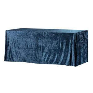 Velvet 90"x156" Rectangular Tablecloth - Navy Blue