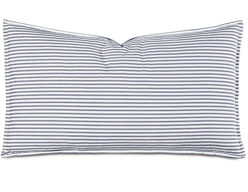 Vintage Beach Navy Ticking Stripe Luxury Coastal Bedding